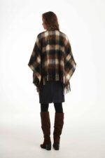 CHECKED FRINGED CLOAK - Image 2