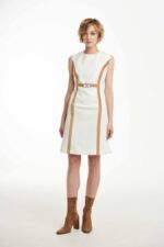 AM DRESS WITH BEIGE DESIGNS