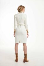 SKIVVY BLOUSE WITH BROWN STRIPES (GOLD) - Image 2