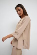 ΜΟΝΟΧΡΩΜΗ ΜΠΛΟΥΖΑ ΜΕ 3/4 ΜΑΝΙΚΙΑ - Image 3