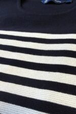 ΠΟΥΛΟΒΕΡ ΜΠΛΕ ΑΣΠΡΟ ΜΕ 3/4 ΜΑΝΙΚΙΑ - Image 3