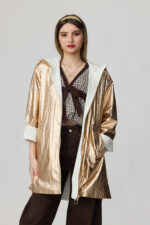 ΜΠΟΥΦΑΝ ΕΚΡΟΥ ΜΕ ΓΥΑΛΙΣΤΕΡΗ ΧΡΥΣΗ ΦΟΔΡΑ - Image 3