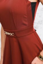 ΦΟΡΕΜΑ ΜΑΥΡΟ ΚΡΕΠ ΚΛΟΣ ΜΕ ΑΛΥΣΙΔΑ ΣΤΗ ΜΕΣΗ - Image 2