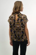 ΜΠΛΟΥΖΑ ΜΕΤΑΞΩΤΗ ΜΕ ΔΕΣΙΜΟ ΣΤΟΝ ΛΑΙΜΟ - Image 3